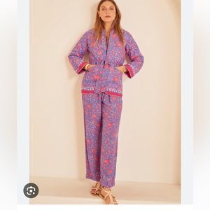 Natalie Martin Bianca pant in Persian blue. NWOT. XS